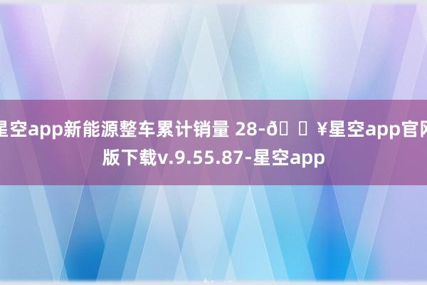 星空app新能源整车累计销量 28-🔥星空app官网版下载v.9.55.87-星空app